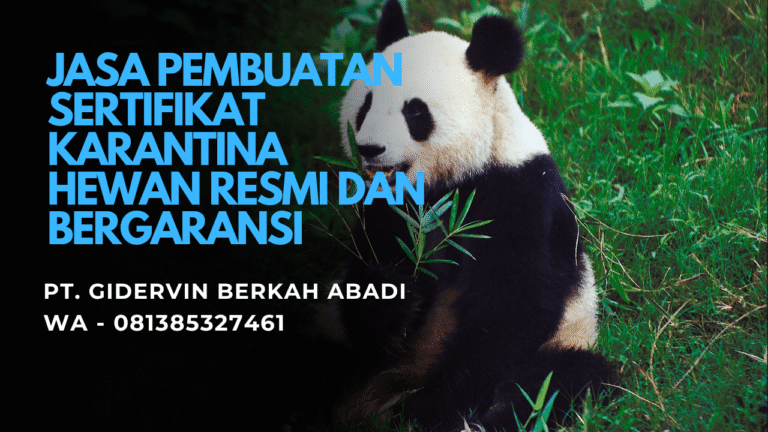 Jasa Pembuatan Sertifikat Karantina Hewan