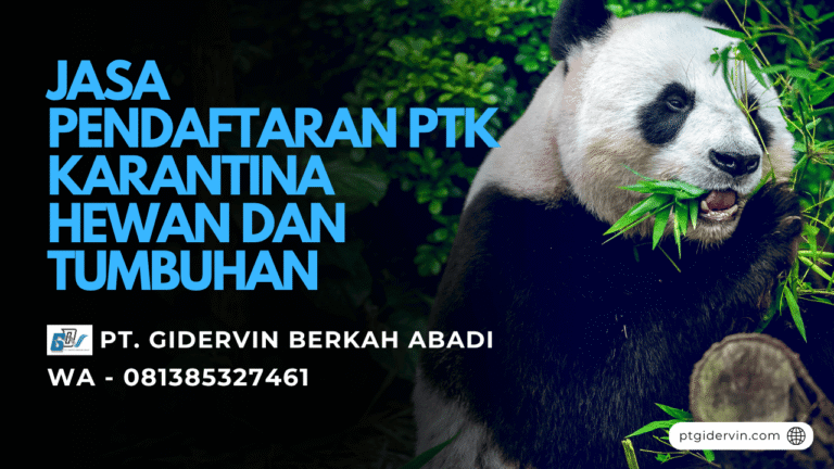 Jasa Pendaftaran PTK Karantina